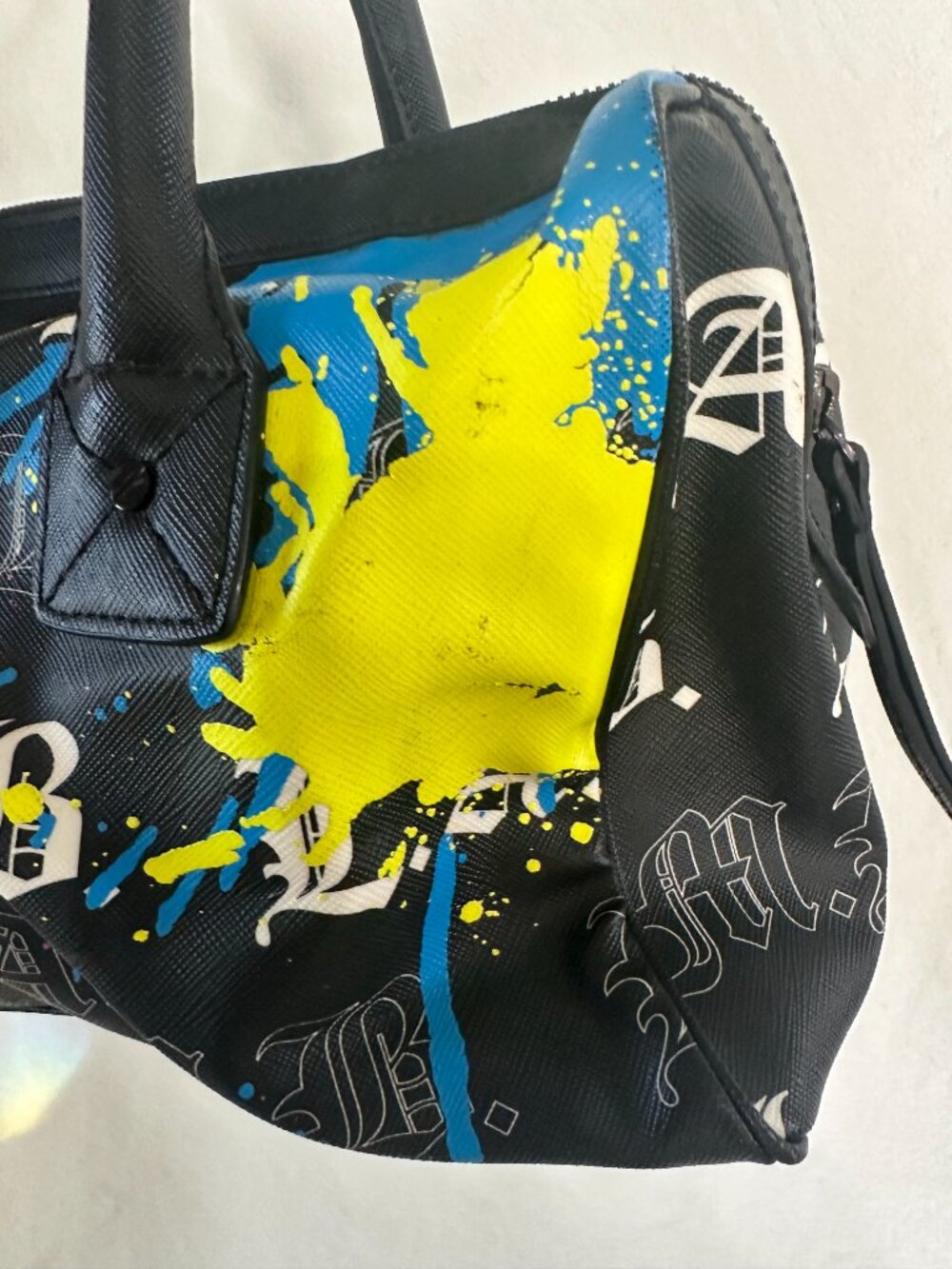 LAMB Gwen Stefani Graffiti Splatter Tote & Satchel Bundle - Picture 12 of 16